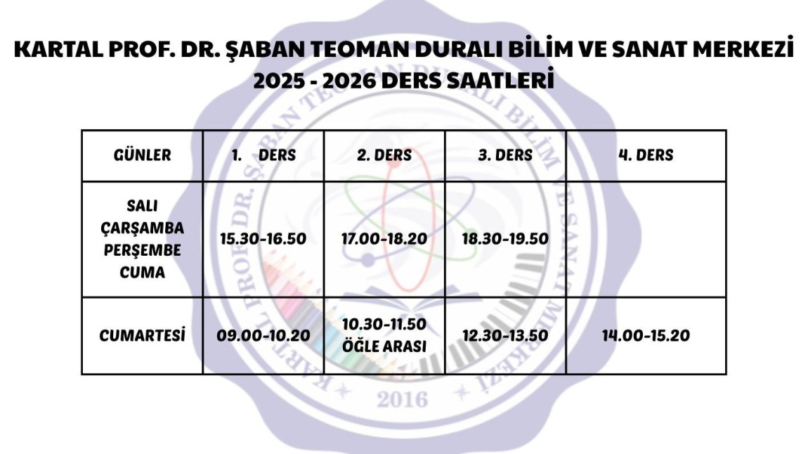 DERS SAATLERİMİZ